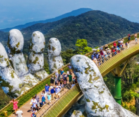 golden hand bridge in vietnam